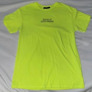 NOT AVAILABLE Lime Green Graphic Tee